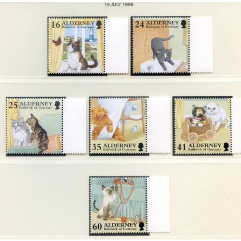 Alderney 1996 Cats Set SGA89 A94 Unmounted Mint