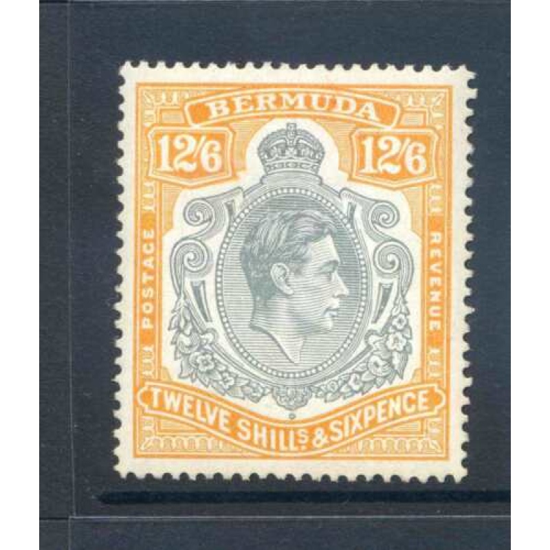 Bermuda 12 6  Grey and Brownish Orange Lightly Mounted Mint