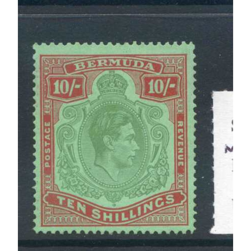 Bermuda 10 - Deep Green and Dull Red Green Mounted Mint