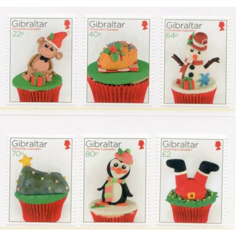 Gibraltar 2017 SG1775 80 Christmas cupcakes Set Unmounted Mint