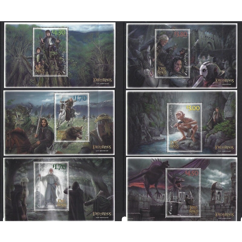 NEW ZEALAND 2022 Lord of The rings set of sheetlets UNMOUNTED MINT