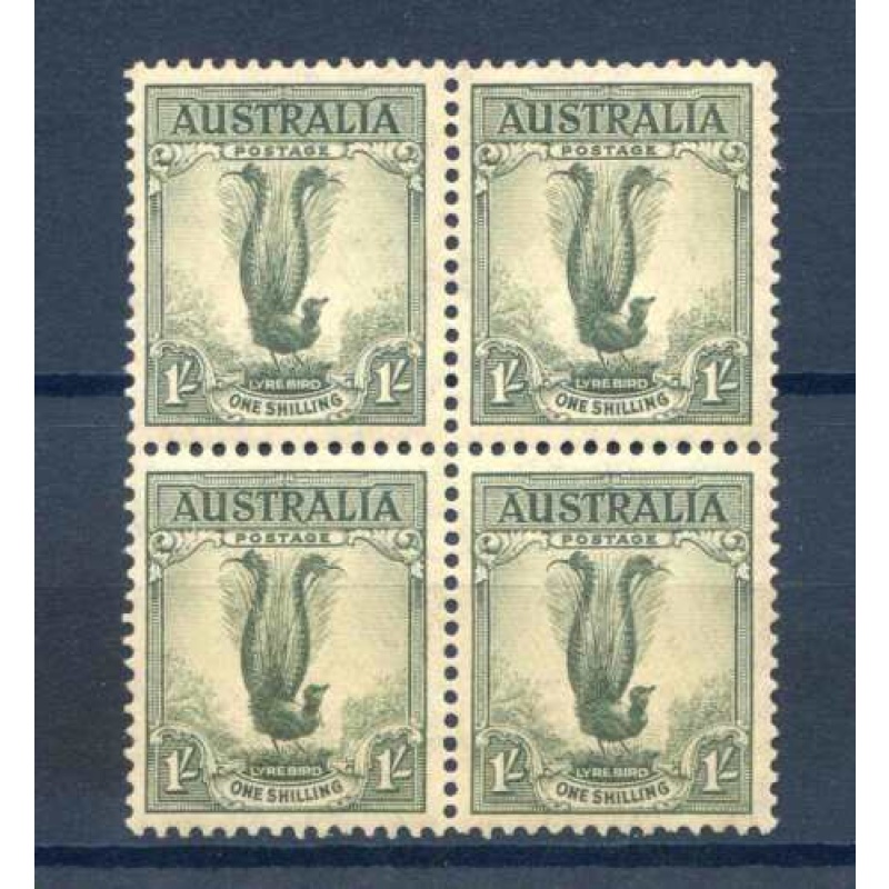 Australia 1 - Grey Green  SG266 Unmounted Mint Block 4