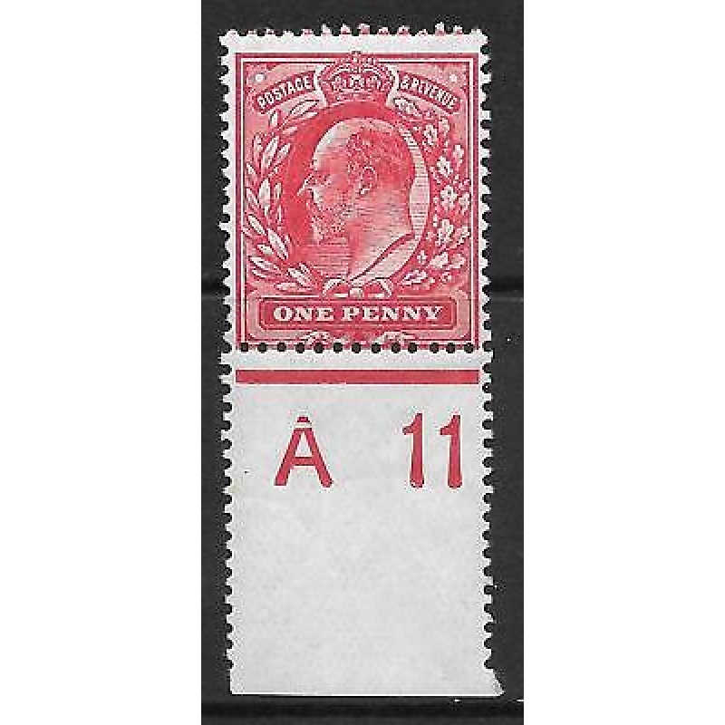 1d ScarletControl A11 perf type V1a with scarce right feed 17 pin UNMOUNTED MINT