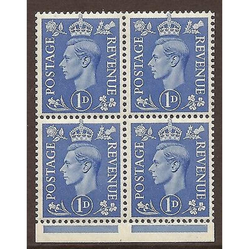 QB16a perf type I -1d Light Ultramarine Booklet pane UNMOUNTED MINT