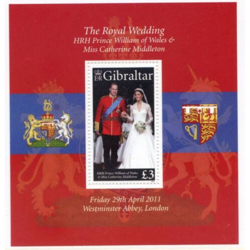 2011 Gibraltar Royal Wedding Set SGMS1407 Unmounted Mint