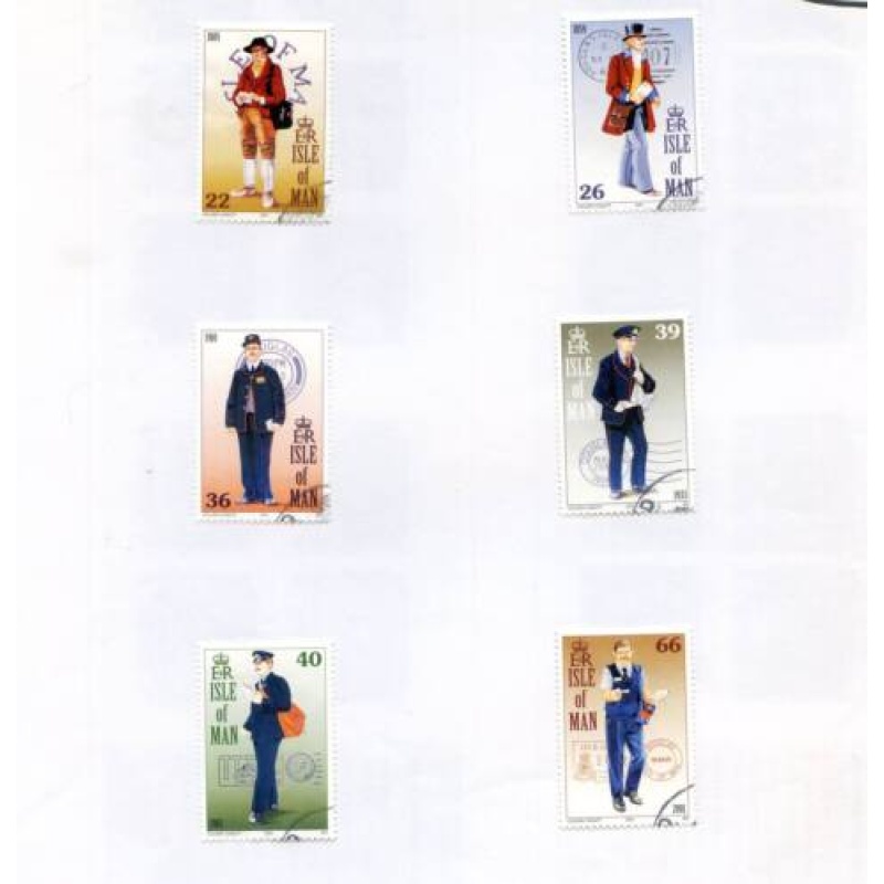 Isle Of Man 2001 Postal Uniforms SG929 934 set Used