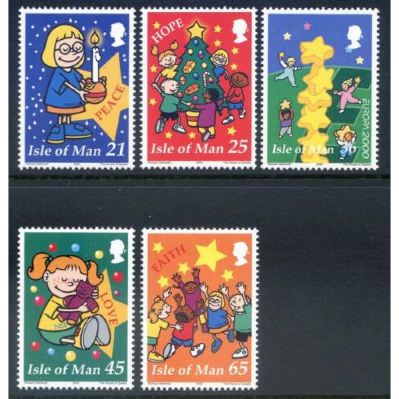 Isle of Man Children at Christmas Set SG912 916 Unmounted Mint