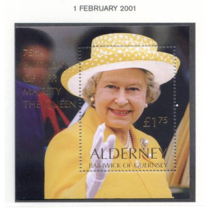 Alderney 2001 Queen Elizabeth Mini Sheet SGMSA162 Unmounted Mint