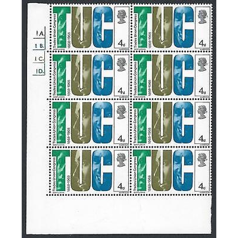 1968 British Anniversaries 4d Dot Cylinder With Variety - MNH