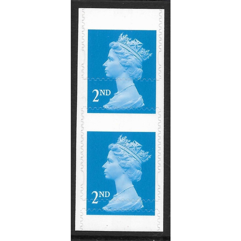 2nd Class Decimal Machin self adhesive pair with perf shift UNMOUNTED MINT MNH