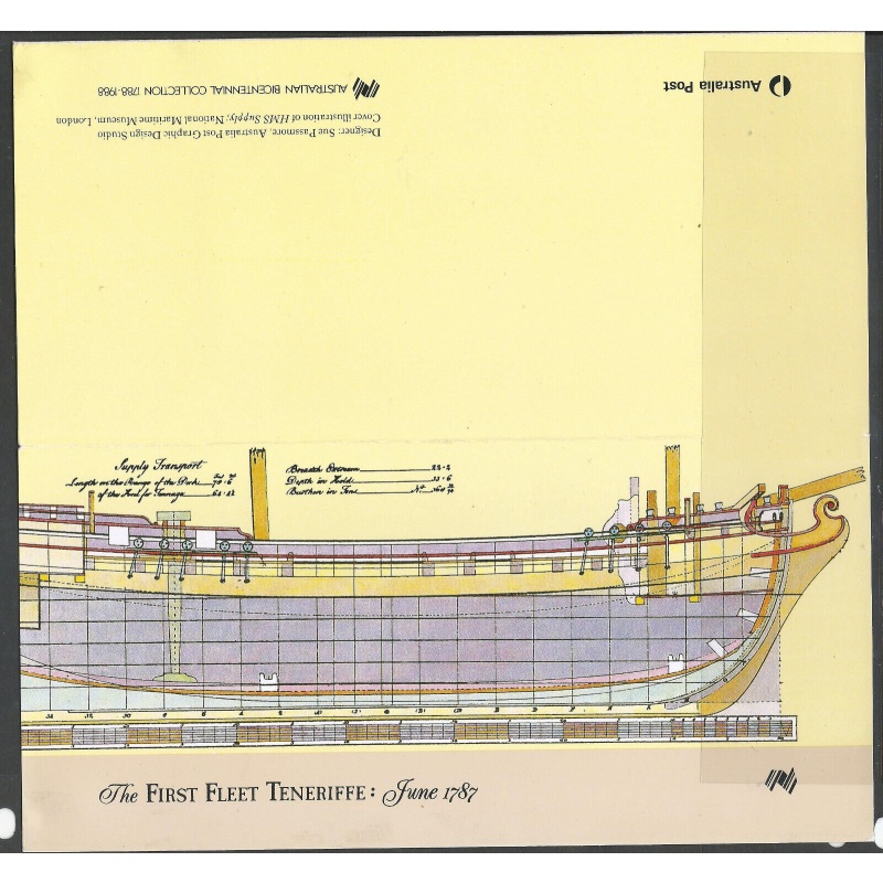 Australia Sg1064-1066 Full set in presentation booklet First Fleet at Tenerife