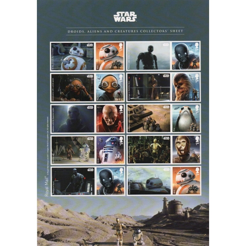 LS106 GB 2017 Star wars Smiler sheet UNMOUNTED MINT