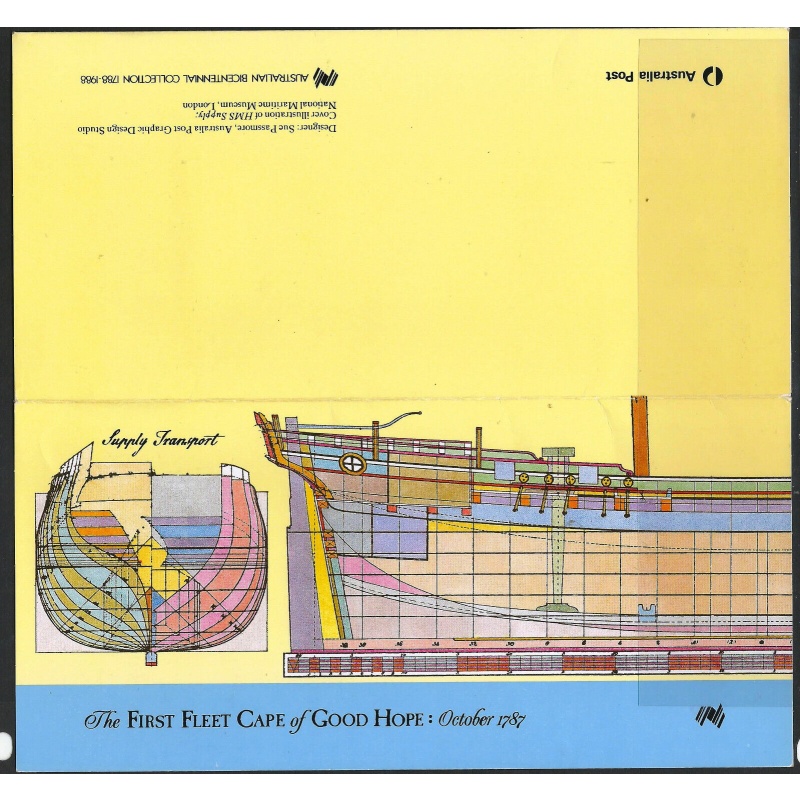 Australia Sg1090-1092 Full set in presentation booklet First Fleet at Cape