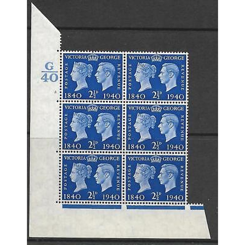 Sg 483 2d with variety 1940 Centenary Cylinder G40 5 No Dot UNMOUNTED MINT MNH