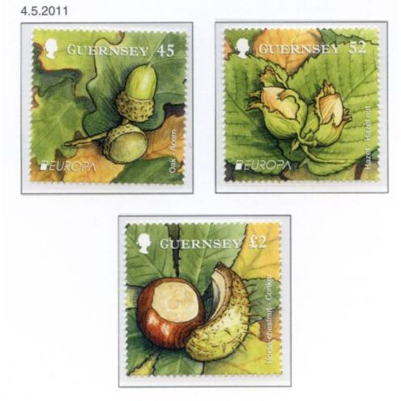 Guernsey 2011 Forests Set SG1376 1378 Unmounted Mint