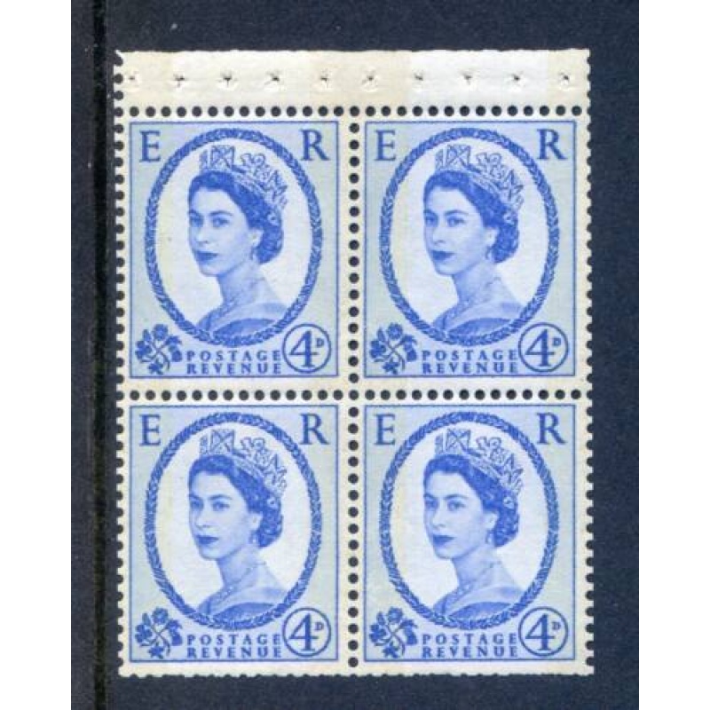 QE2 4d Booklet Pane SGSB112 Unmounted Mint