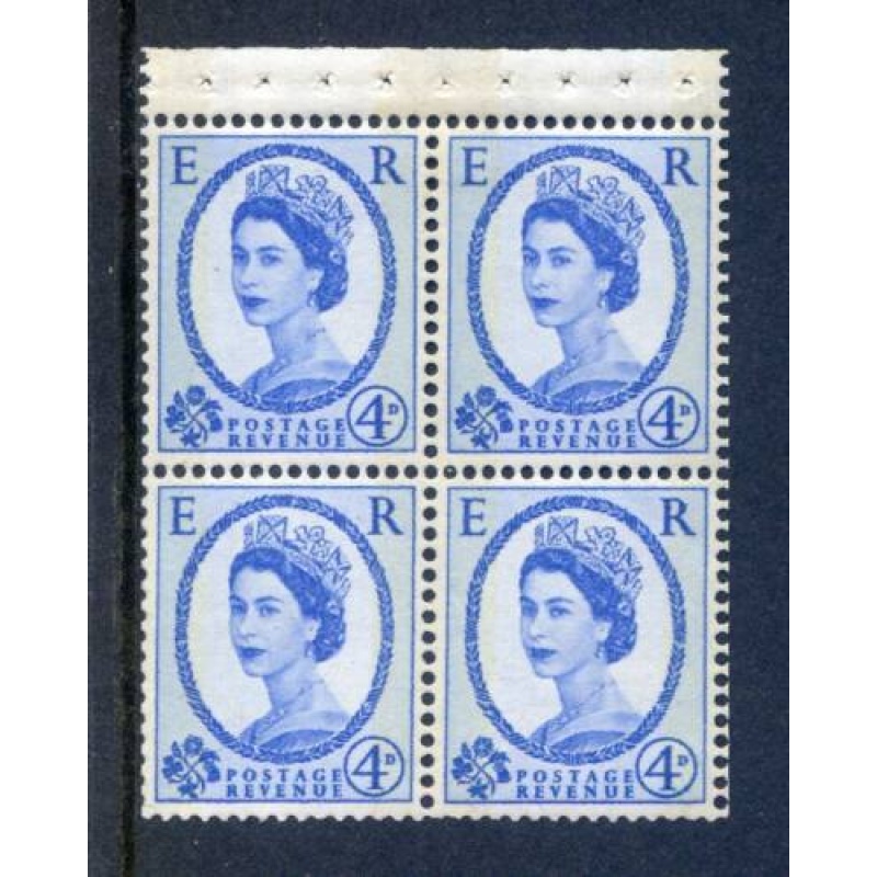 QE2 4d Booklet Pane SGSB112a Unmounted Mint