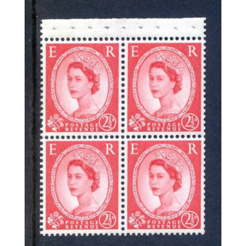 QE2 2 1 2d Booklet Pane SGSB84 Unmounted Mint