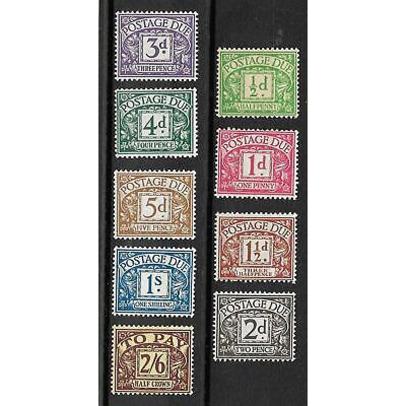 D10 - D18 Block Cypher Postage dues Full Set of 9 UNMOUNTED MINT