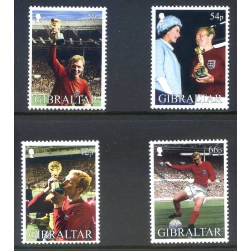 2002 Gibraltar World Cup Set SG1006 1009 Unmounted Mint