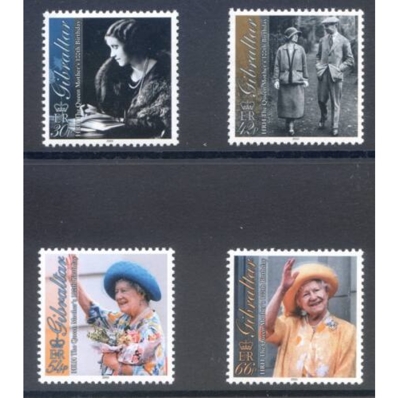 2000 Gibraltar Queen Mothers Birthday Set SG937 941 Unmounted Mint