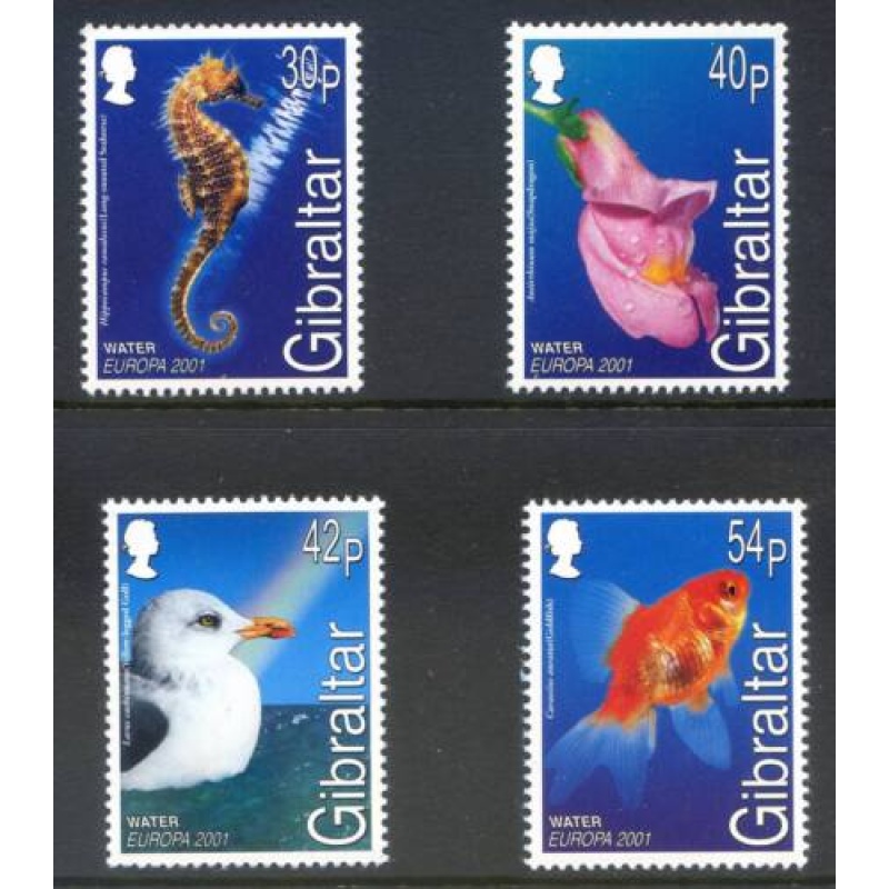 2001 Gibraltar Water and Nature Set SG968 971 Unmounted Mint