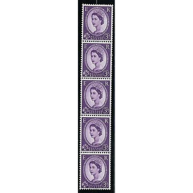 S72 3d graphite Vertical coil strip of 5 UNMOUNTED MINT MNH