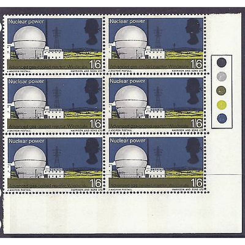 1966 sg704pa British Technology 1 6 (Phos) - Variety narrow right band - MNH