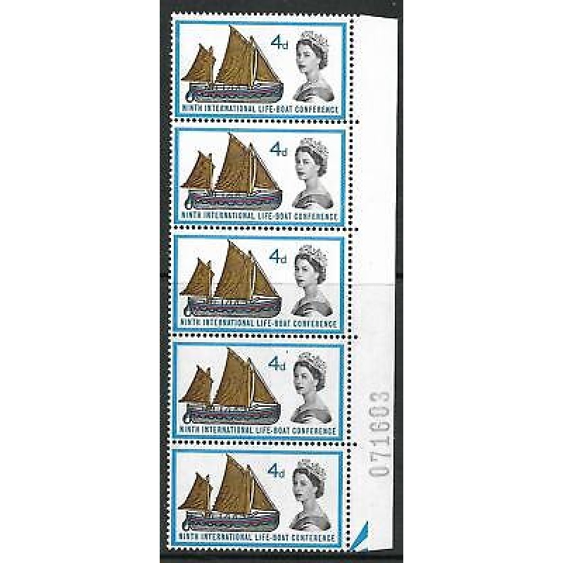 1963 Sg 640pb Lifeboat 4d (Phos) Listed Variety - spot on boom UNMOUNTED MINT