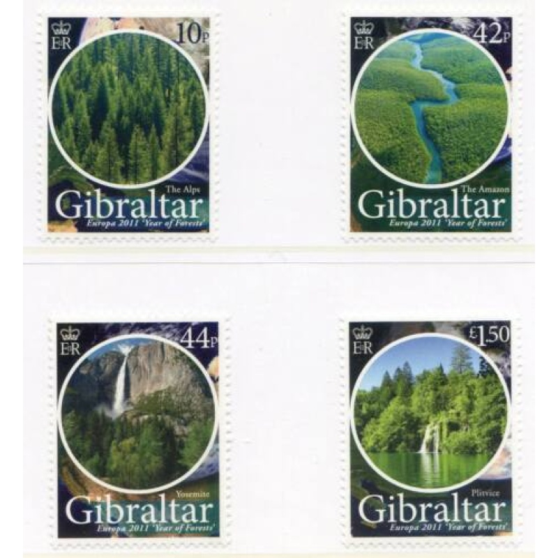 2011 Gibraltar Year of Forests Set SG1398 1401 Unmounted Mint