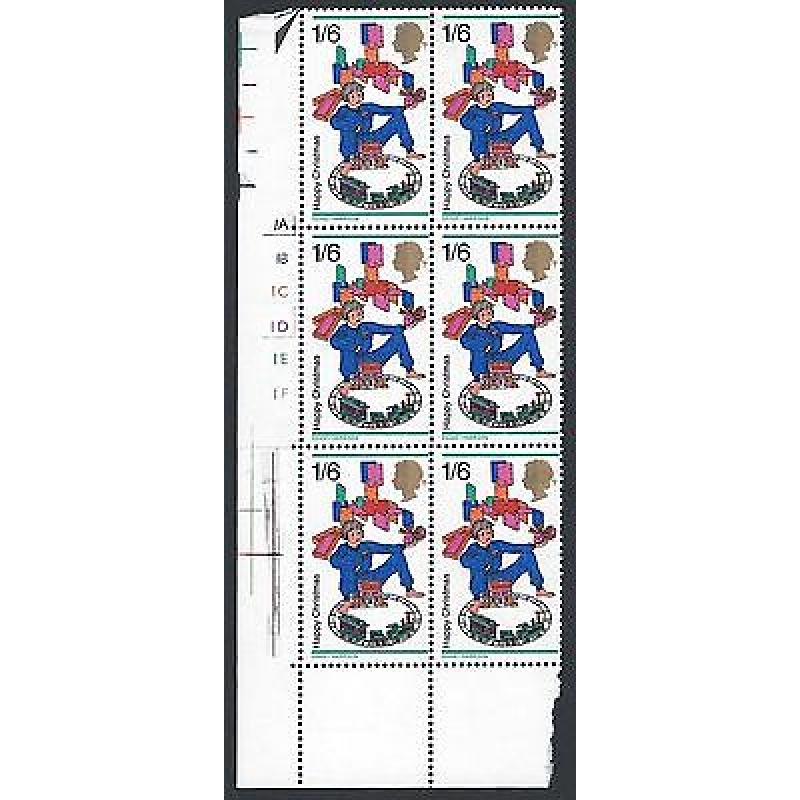 1968 Christmas 1 6 Cylinder Block With Variety - MNH