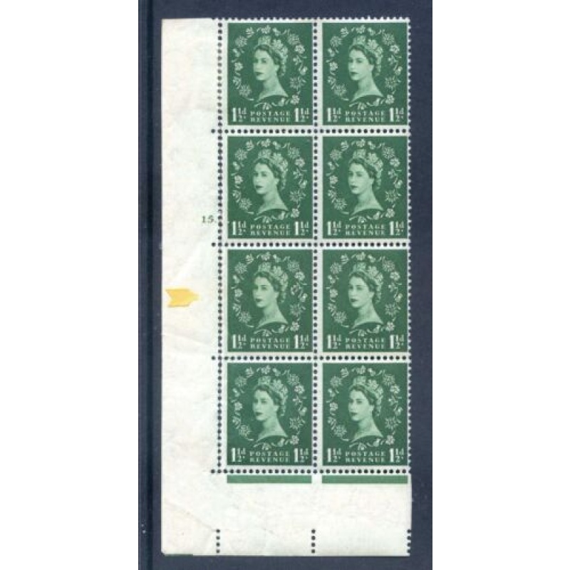 GB 1 1 2d Green SG542  S26g Mounted Mint Block 6 Butterfly Flaw  Ord