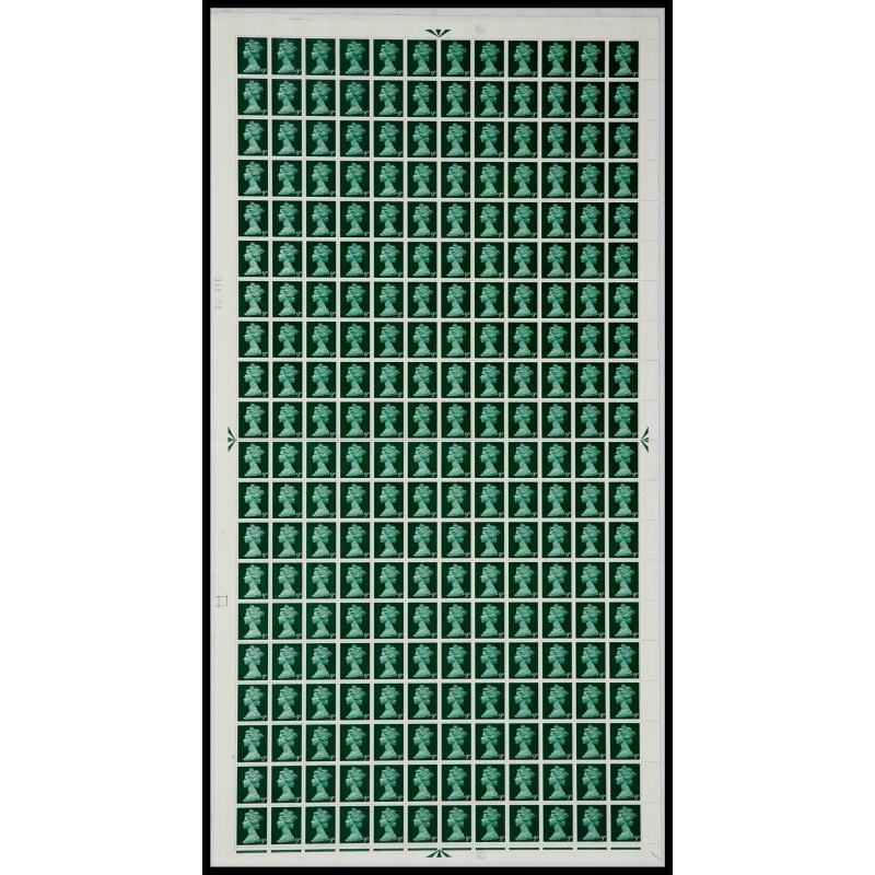 9d machin Full Sheet 2 No dot 2 band UNMOUNTED MINT MNH