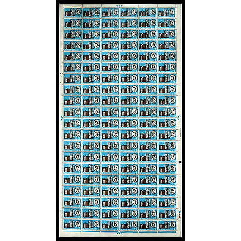 1966 Westminster Abbey (ORD) 3d Complete Sheet - w  flaw - UNMOUNTED MINT MNH