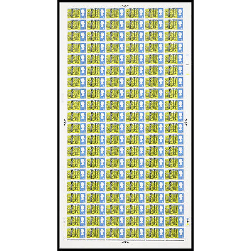 SG689 1966 4d Landscapes (Ord) Cylinder 2A1B1C dot  - Full Sheet UNMOUNTED MINT