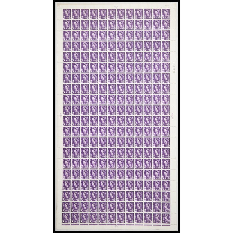 XS6 3d Scotland Regional 1CB Violet Crowns - Full sheet - Cyl 4 dot U M