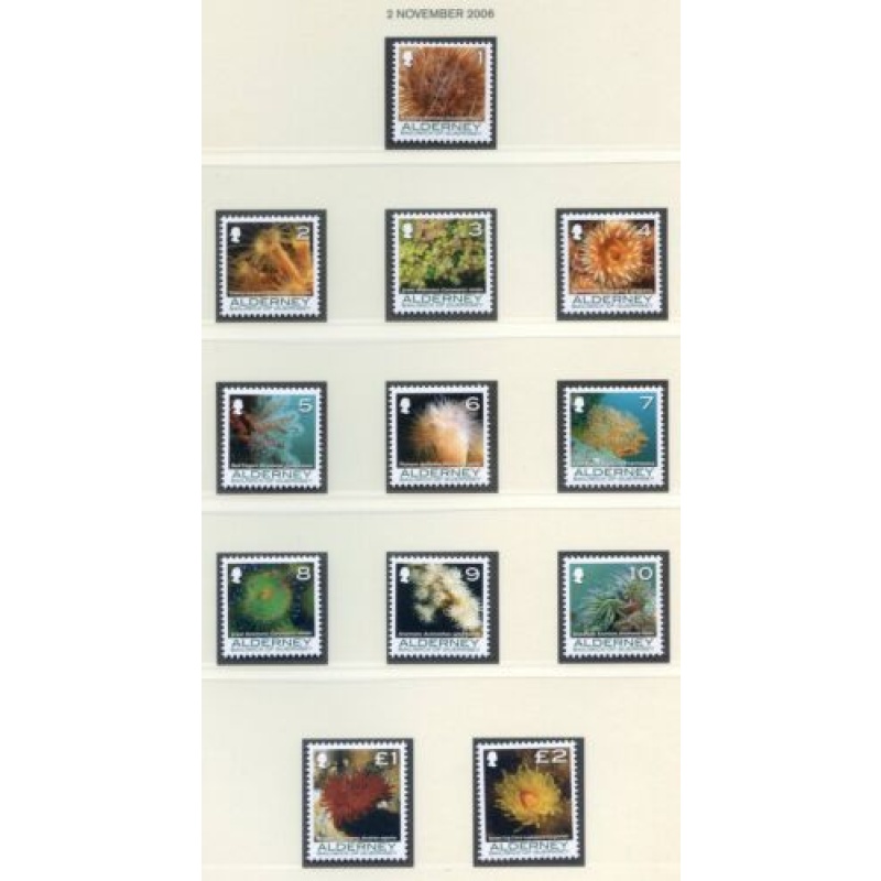 Alderney 2006 Corals  Anenomies Set SGA288 A308 Unmounted Mint