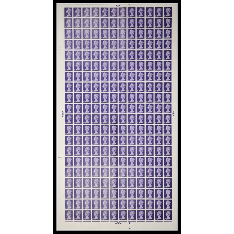 sg 729 3d Violet machin Full Sheet PVA CB  cyl 3 Dot UNMOUNTED MINT MNH