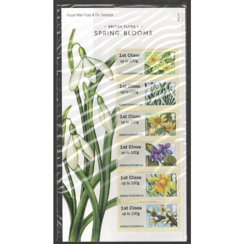 2014 British Flora I - Spring Blooms post  Go PG 14 UNMOUNTED MINT