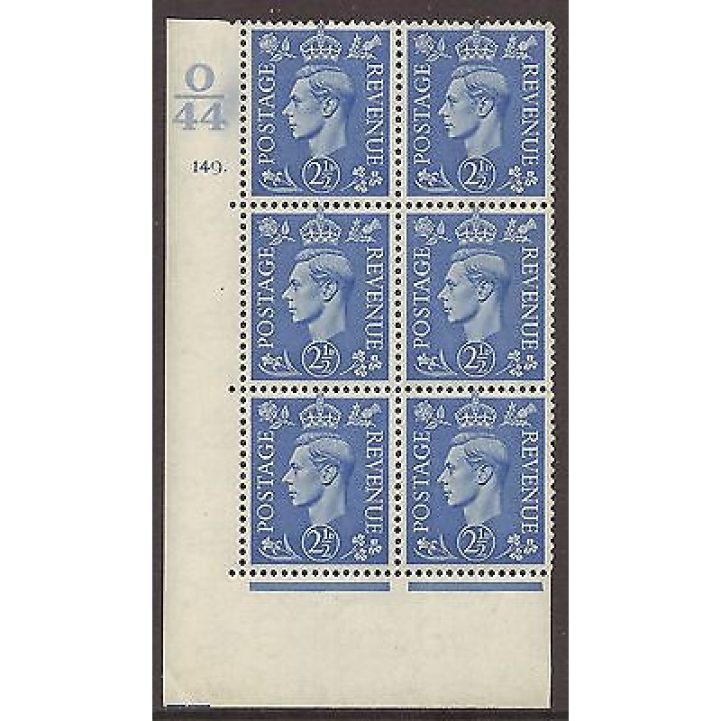 1941 2d Light Blue Cylinder O 44 149 Dot perf 5(E I) UNMOUNTED MINT MNH