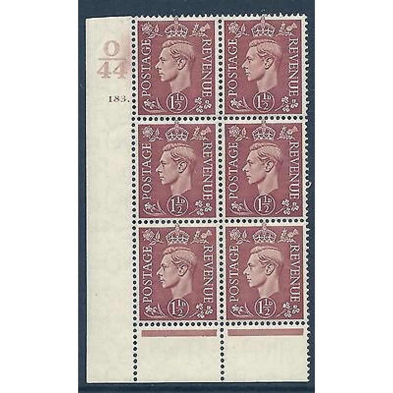 1d Brown Cylinder Control O 44 183 Dot perf 6(I P) UNMOUNTED MINT MNH