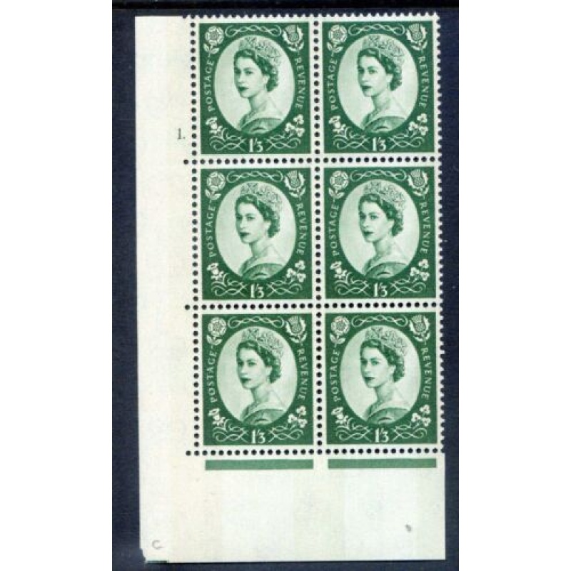 GB 1 3 Green S146a Unmounted Mint CYL 1 Dot Blue Phosphor