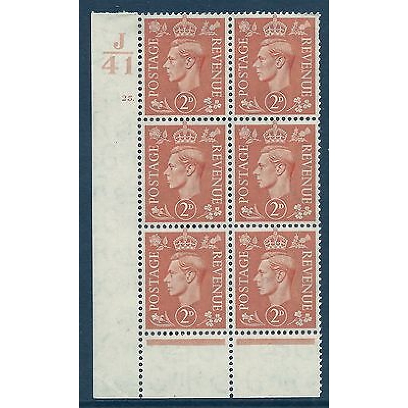 2d Orange Cylinder J 41 25 Dot perf 6(I P) UNMOUNTED MINT MNH