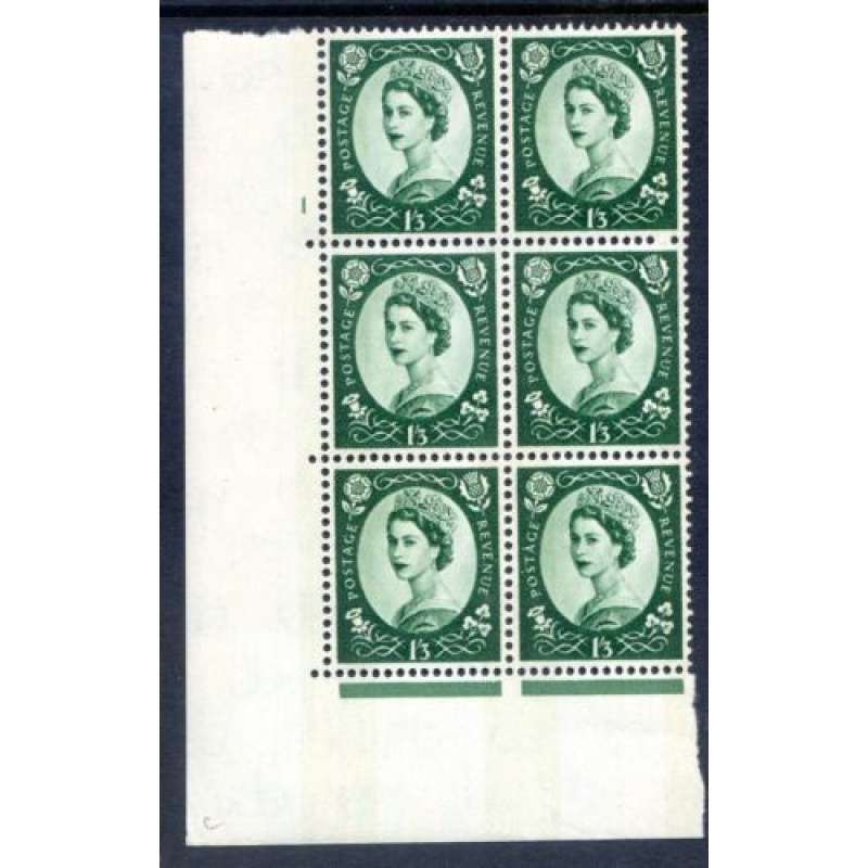 GB 1 3 Green S146a Unmounted Mint CYL 1 No Dot Blue Phosphor