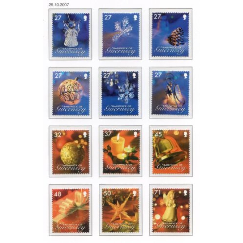 Guernsey 2007 Christmas Set SG1186 1197 Unmounted Mint