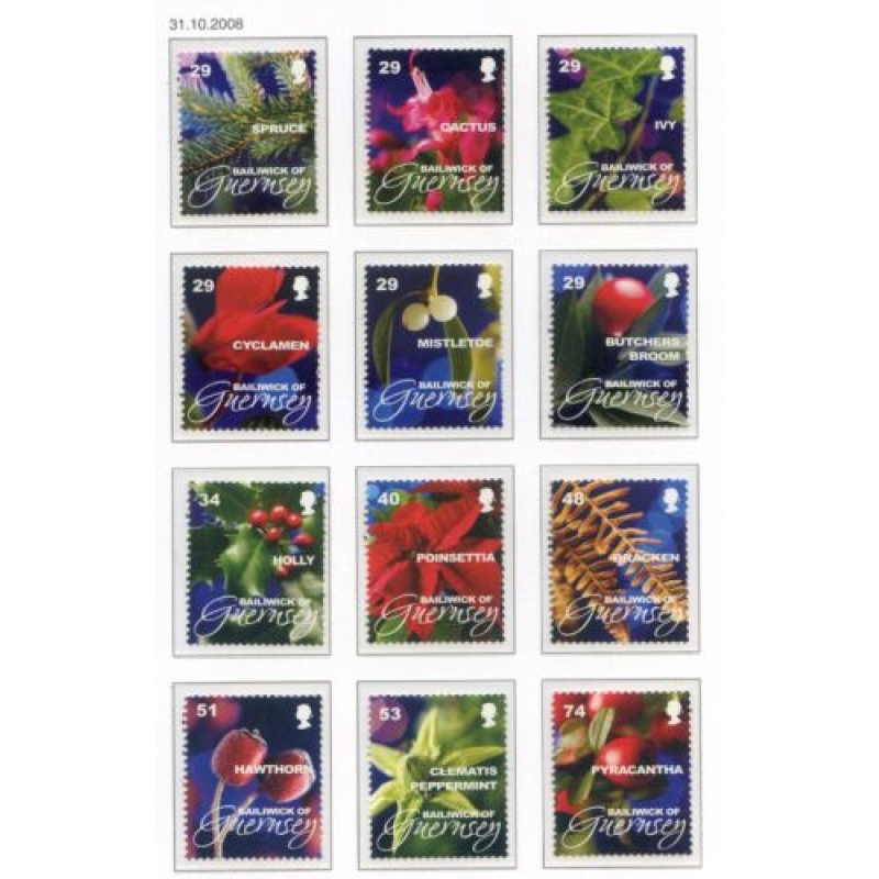 Guernsey 2008 Christmas Set SG1254 1265 Unmounted Mint