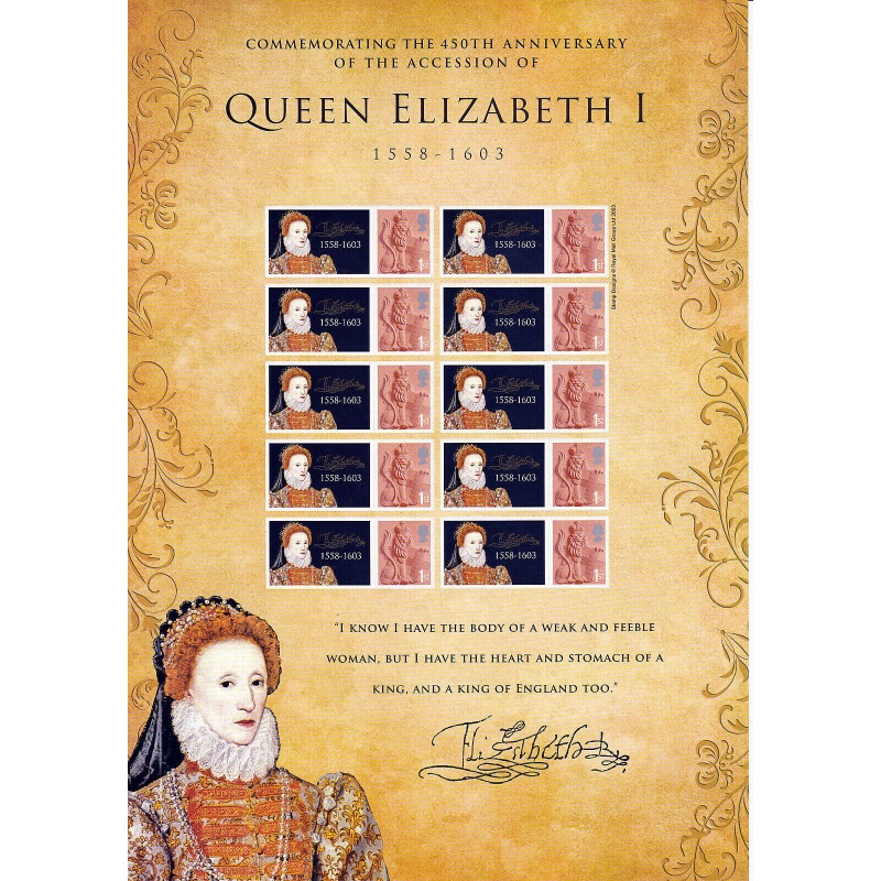 BC-134 GB 2003 Queen Elizabeth I Smiler sheet UNMOUNTED MINT