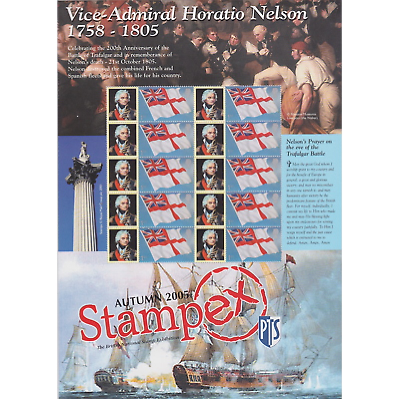 BC-070 GB 2005 Stampex - Nelson Smiler sheet UNMOUNTED MINT