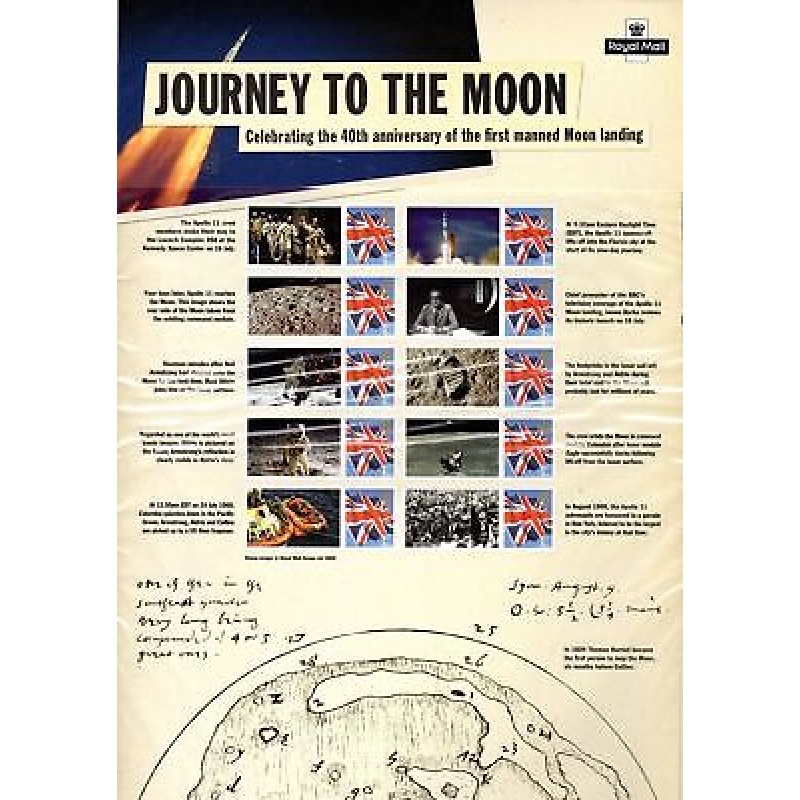 CS-4 2009 Journey to The Moon Smiler sheet UNMOUNTED MINT