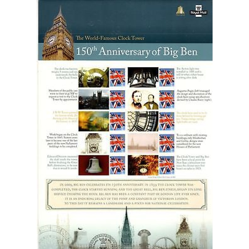 CS-5 2009 150th Anniversary of Big Ben Smiler sheet UNMOUNTED MINT